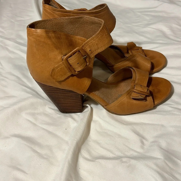 Seychelles Cleopatra Leather Heel Open Toe size 8.5 - Picture 2 of 11